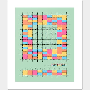 Mydoku_010_H001_003_F: Sudoku, Sudoku coloring, logic, logic puzzle, holiday puzzle, fun, away from screen, Posters and Art